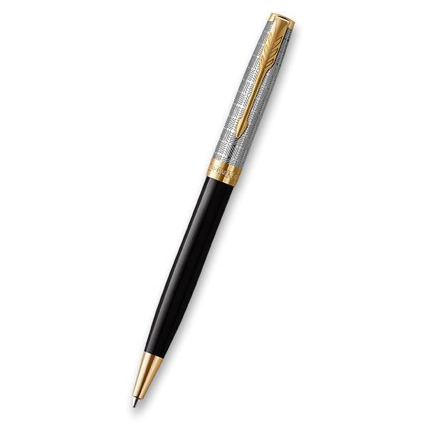 Obrázky: PARKER Sonnet Premium Metal Black GT, gul. pero