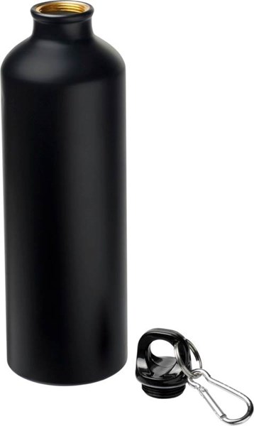 Obrázky: Matná hliníková fľaša s karabínou 770ml čierna, Obrázok 2