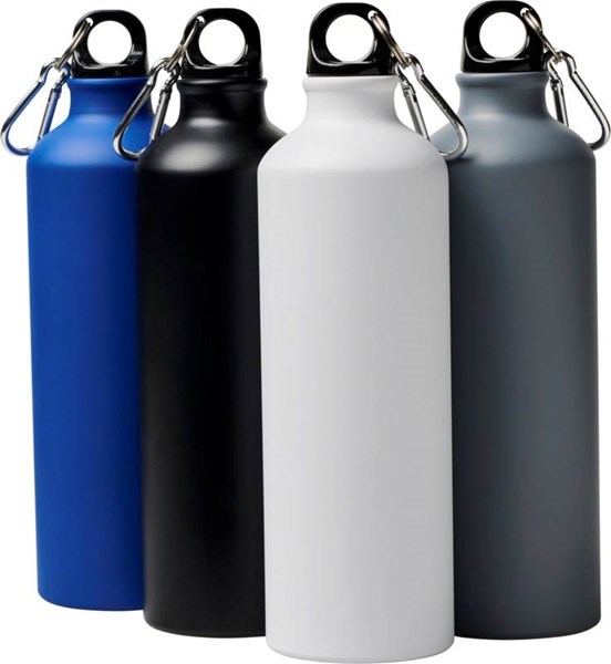Obrázky: Matná hliníková fľaša s karabínou 770ml čierna, Obrázok 4