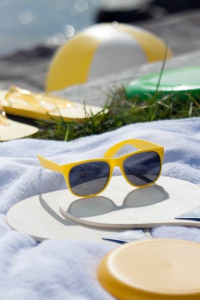 Obrázky: Detské slnečné okuliare s UV400 ochranou, žlté, Obrázok 3