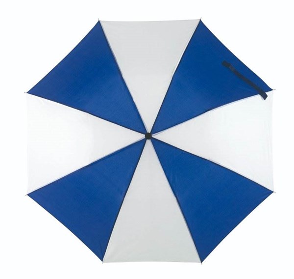 Obrázky: Dvojdielny skladací dáždnik, bielo-modrý, Obrázok 2