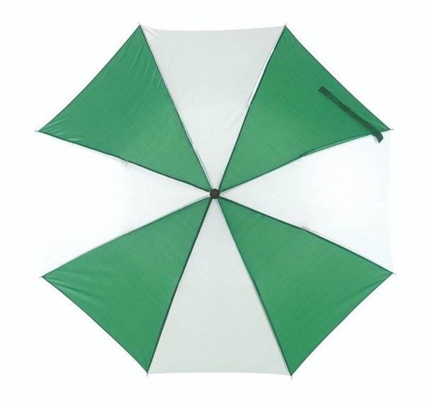 Obrázky: Dvojdielny skladací dáždnik, bíelo-zelený, Obrázok 2
