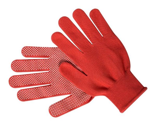 Obrázky: Pár elastických nylónových rukavic, červené, Obrázok 1