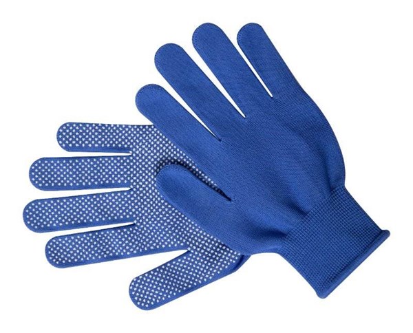 Obrázky: Pár elastických nylónových rukavic, modré