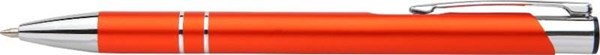 Obrázky: Matné hliníkové guličkové pero LARA, oranžové, Obrázok 1