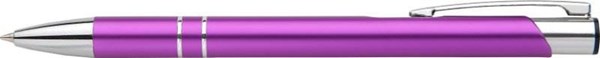 Obrázky: Matné hliníkové guličkové pero LARA, fialové, Obrázok 1