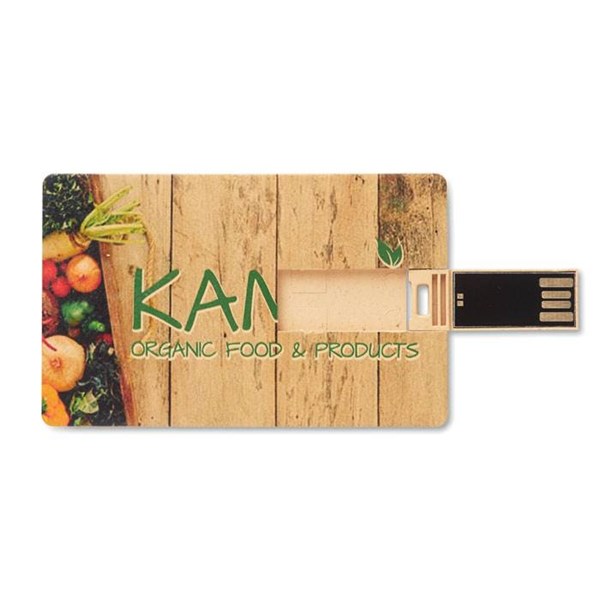 Obrázky: USB flash disk 32 GB, tvar kr.karty, pšenič.slama, Obrázok 2