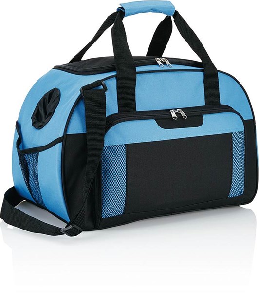 Obrázky: Ľahká športová tašky s otvorom na fľašu, modrá