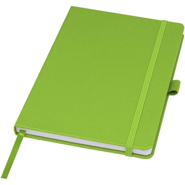 Obrázky: Limetkově zelený zápisník A5 z recyklovaného PET