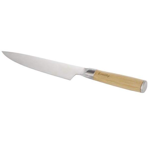 Obrázky: Nerezový kuchársky nôž s bambusovou rukoväťou, Obrázok 5