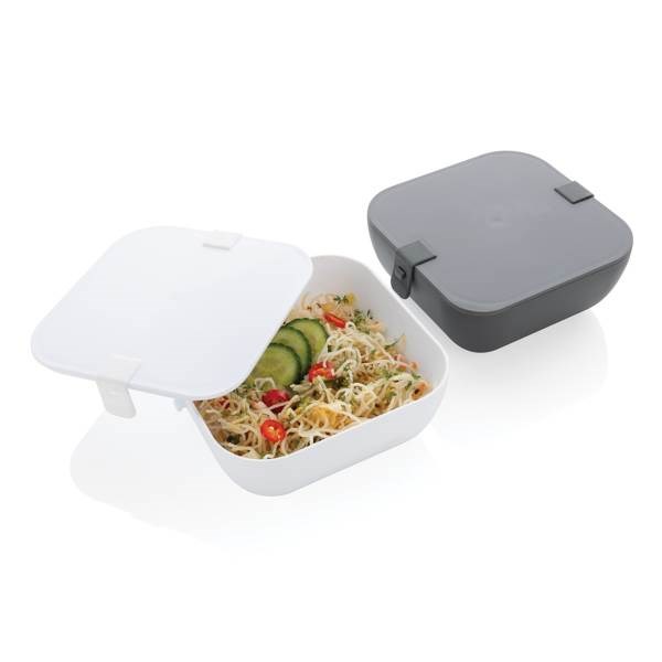 Obrázky: Biela hranatá plastová krabička na jedlo 2,4 L, Obrázok 8