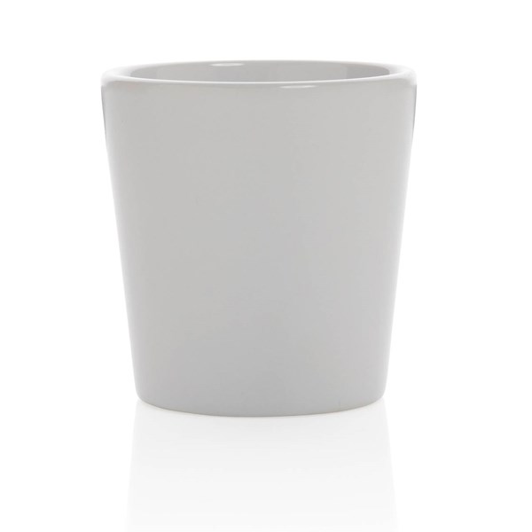 Obrázky: Moderný biely keramický hrnček na kávu 300ml, Obrázok 3