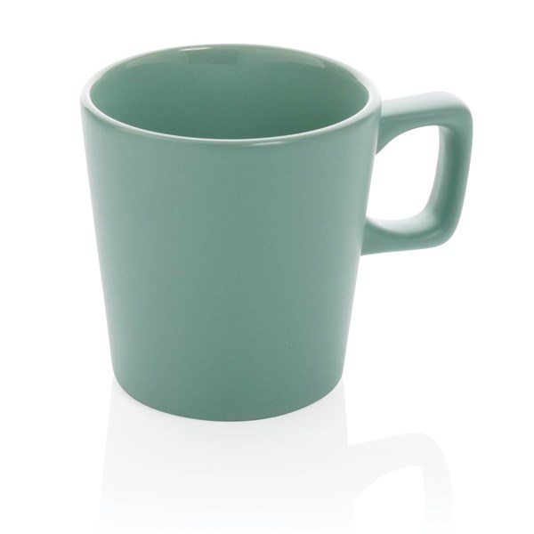 Obrázky: Moderný zelený keramický hrnček na kávu 300ml, Obrázok 1