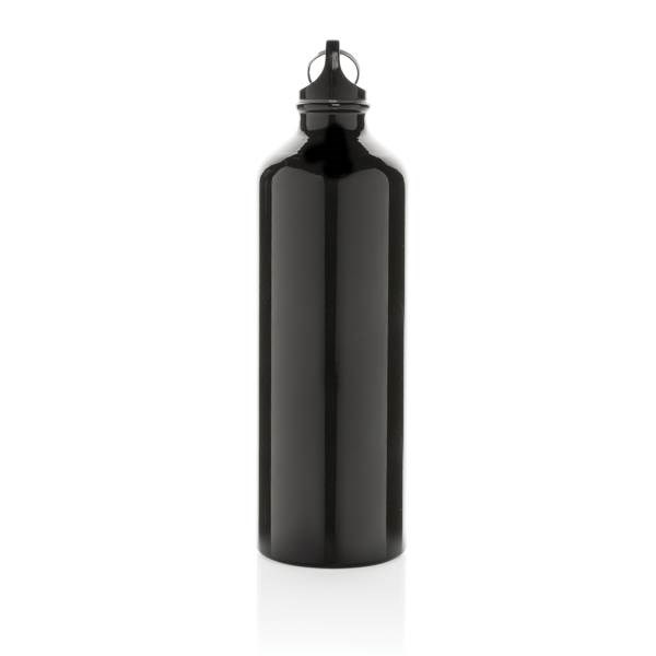 Obrázky: Hliníková športová fľaša s karabínou XL - čierna, Obrázok 3