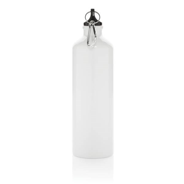 Obrázky: Hliníková športová fľaša s karabínou XL - biela, Obrázok 4