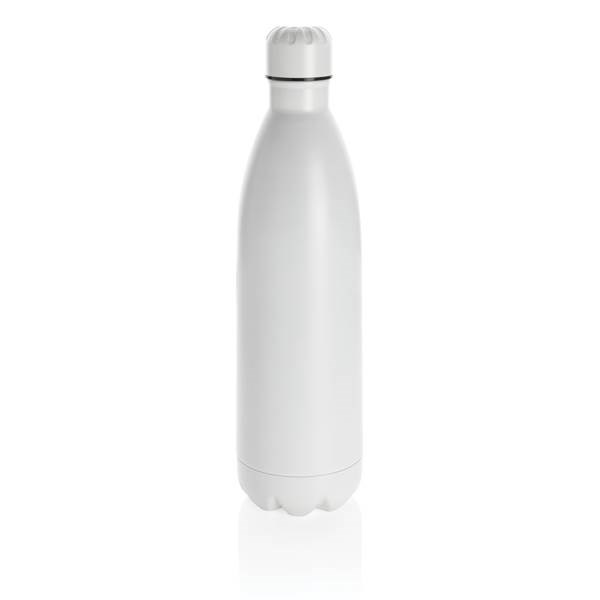 Obrázky: Jednofarebná bela nerezová termo fľaša 1l, Obrázok 1