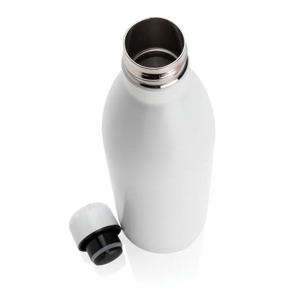 Obrázky: Jednofarebná bela nerezová termo fľaša 1l, Obrázok 4