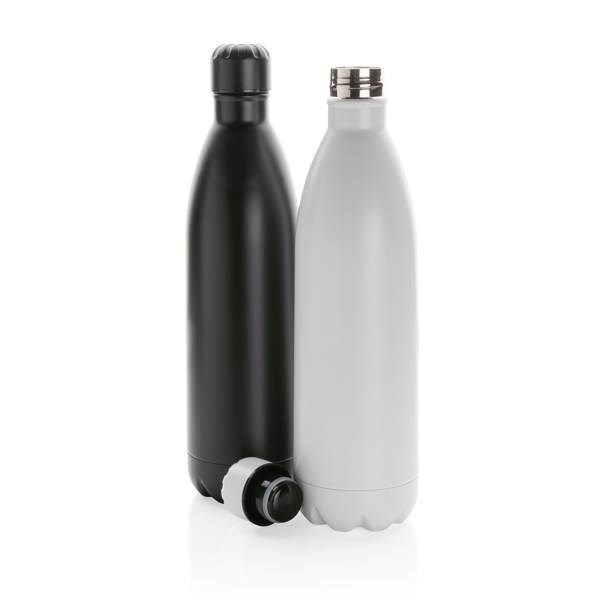 Obrázky: Jednofarebná bela nerezová termo fľaša 1l, Obrázok 6