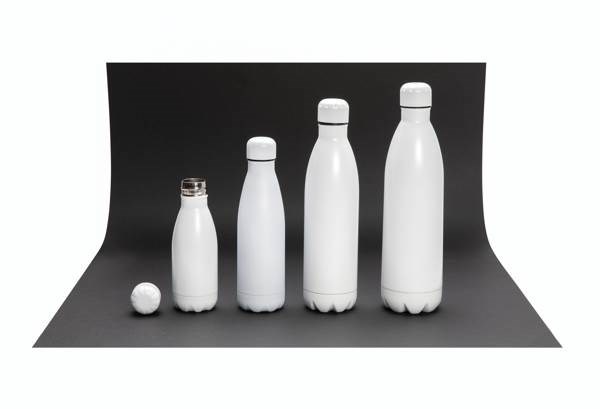 Obrázky: Jednofarebná bela nerezová termo fľaša 1l, Obrázok 9