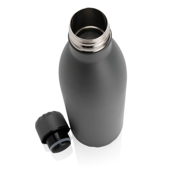 Obrázky: Jednofarebná šedá nerezová termo fľaša 750ml, Obrázok 4