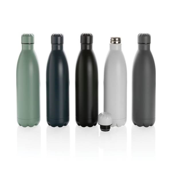 Obrázky: Jednofarebná šedá nerezová termo fľaša 750ml, Obrázok 6