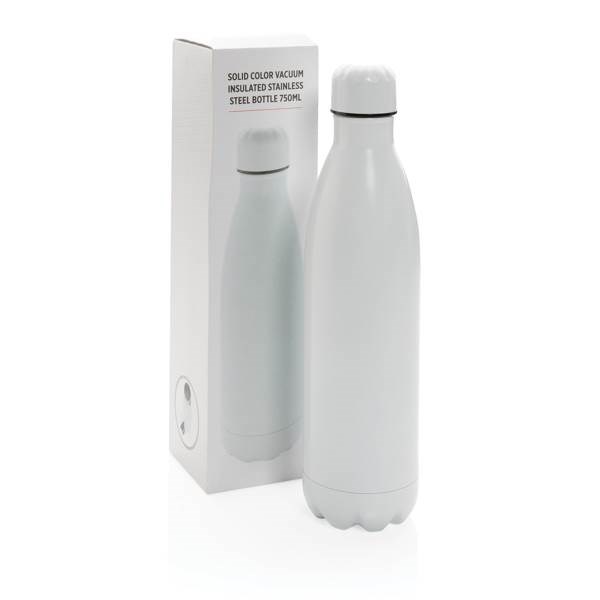 Obrázky: Jednofarebná biela nerezová termo fľaša 750ml, Obrázok 10
