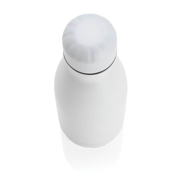 Obrázky: Jednofarebná biela nerezová termo fľaša 260ml, Obrázok 3