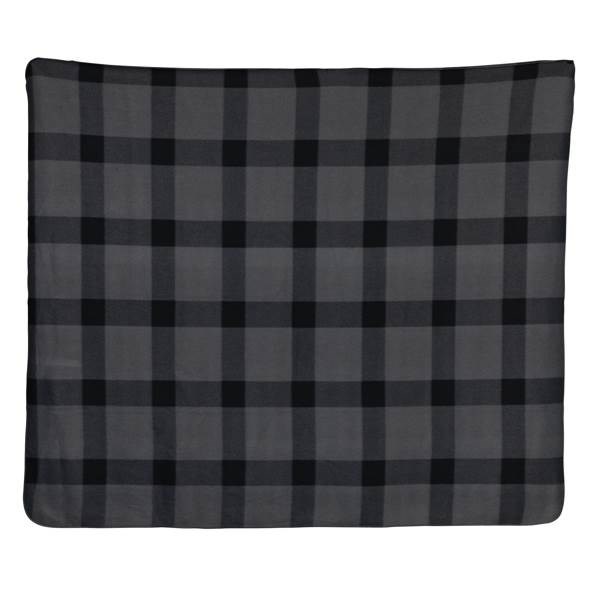 Obrázky: Šedo-čierna kockovaná flísová deka, Obrázok 1