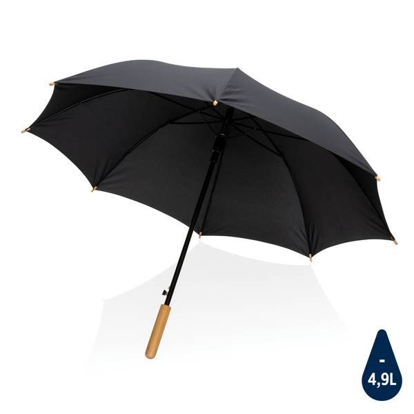 Obrázky: Čierny bambusový automatický dáždnik Impact