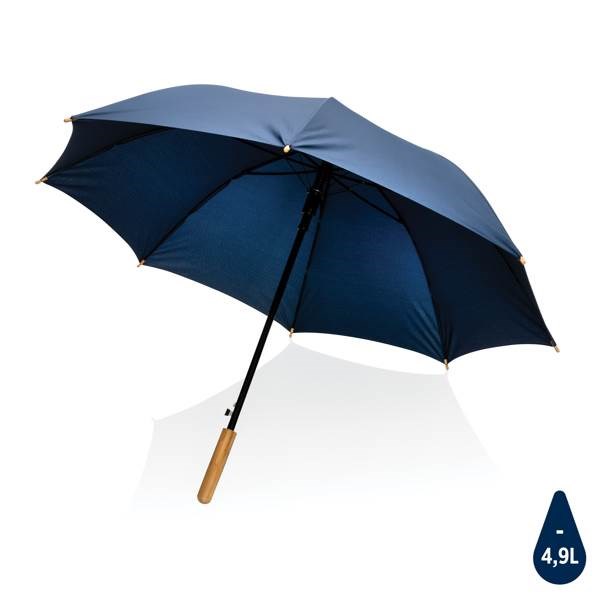 Obrázky: Nám. modrý bambusový automatický dáždnik Impact