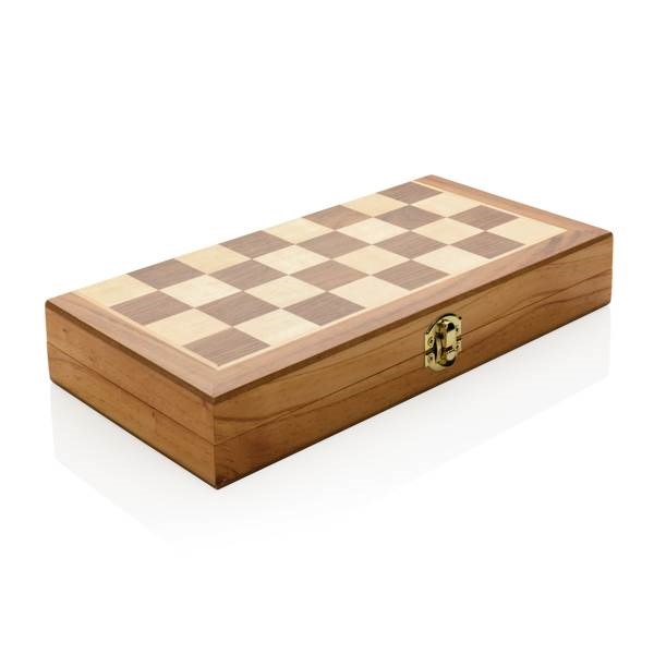 Obrázky: Prémiový drevený šach v skladacej šachovnici