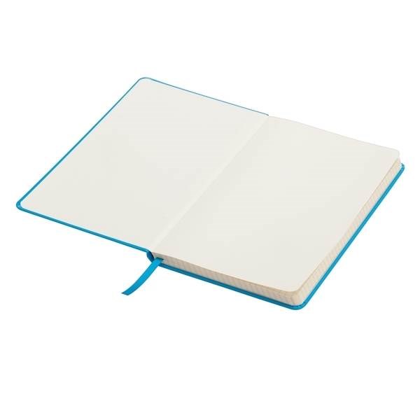 Obrázky: Svetlomodrý blok A5 s elastickou páskou, štvorčeky, Obrázok 4