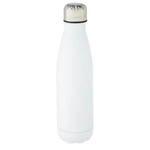 Obrázky: Nerezová termoska 500 ml, vák. izolácia biela