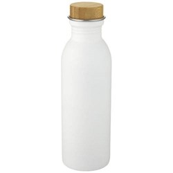 Obrázky: Športová fľaša z nerezovej ocele 650 ml, biela