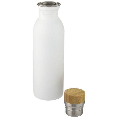 Obrázky: Športová fľaša z nerezovej ocele 650 ml, biela, Obrázok 2