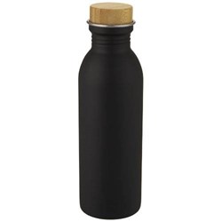 Obrázky: Športová fľaša z nerezovej ocele 650 ml, čierna