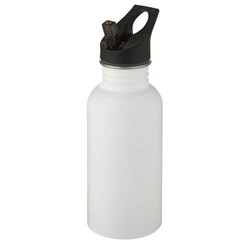 Obrázky: Matná športová fľaša z nerez. ocele 5000 ml biela