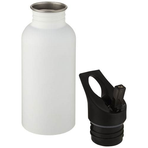 Obrázky: Matná športová fľaša z nerez. ocele 5000 ml biela, Obrázok 2