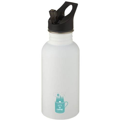 Obrázky: Matná športová fľaša z nerez. ocele 5000 ml biela, Obrázok 6