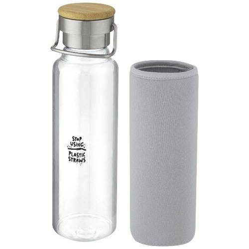 Obrázky: Sklenená fľaša 660 ml s neoprén.obalom, šedá, Obrázok 4