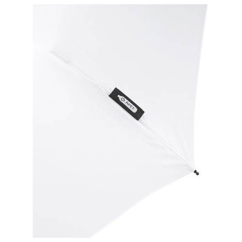 Obrázky: Skladací  vetru odol.dáždnik z recykl. PET,biely, Obrázok 3