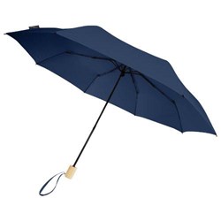 Obrázky: Skladací  vetru odolný dáždnik z RPET,námor.modrý