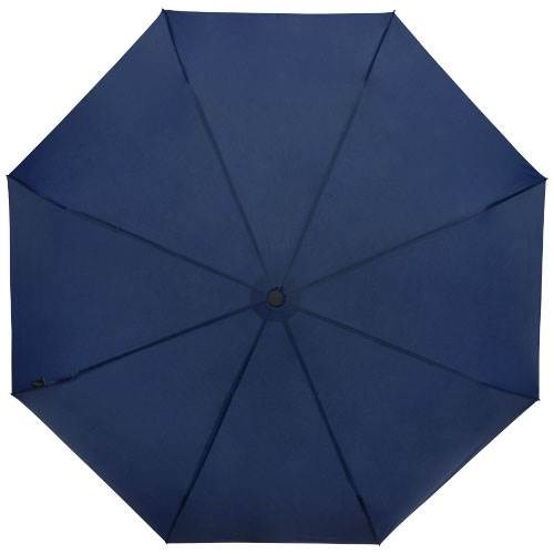 Obrázky: Skladací  vetru odolný dáždnik z RPET,námor.modrý, Obrázok 6