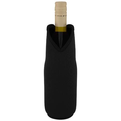 Obrázky: Chladiaci obal na víno z recykl. neoprénu čierny, Obrázok 3