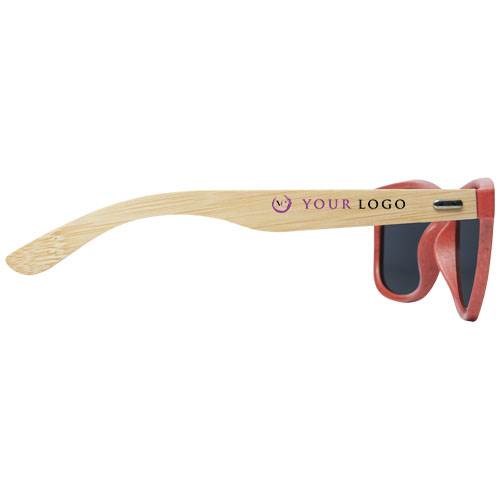 Obrázky: Bambusové slnečné okuliare s červenou obrubou, Obrázok 8