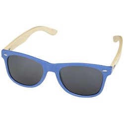 Obrázky: Bambusové slnečné okuliare s modrou obrubou