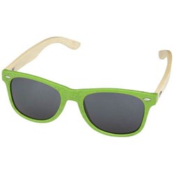 Obrázky: Bambusové slnečné okuliare se zelenou obrubou
