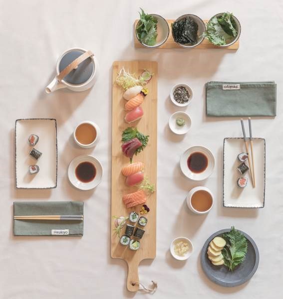 Obrázky: Kompletná sada na sushi 8ks Ukiyo, hnedá, Obrázok 6