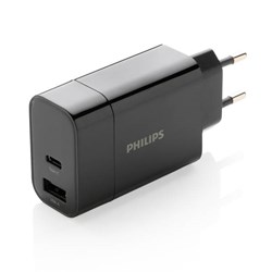 Obrázky: Ultra rýchly PD nabíjací adaptér Philips, čierny