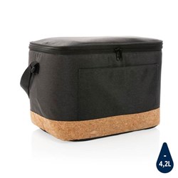 Obrázky: Chladiaca taška XL s korkovým detailom, čierna